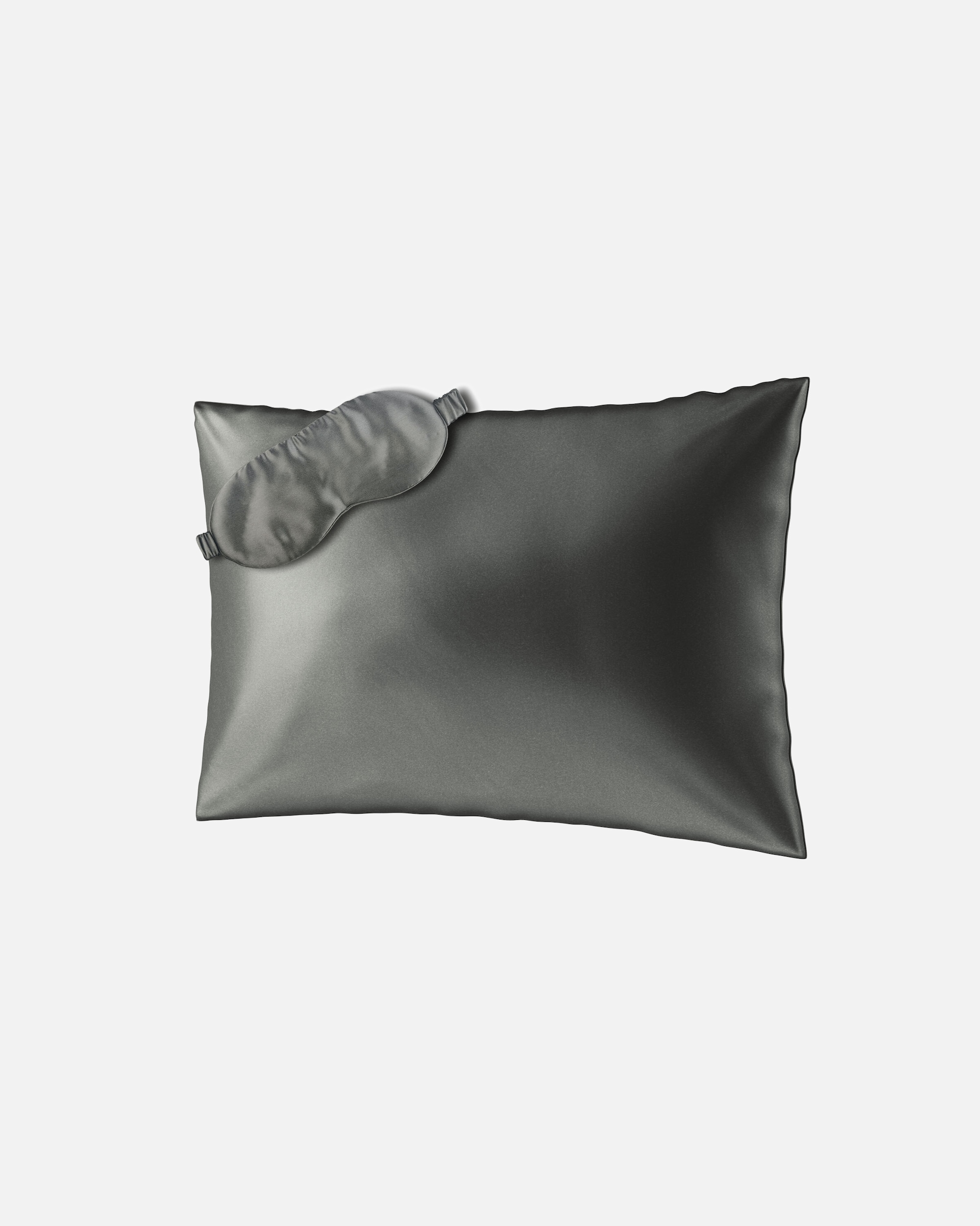 Vankúš pre Pre ženy Ailoria BEAUTY SLEEP SET (50X70) Hodvábna obliečka na vankúš + maska antracitová