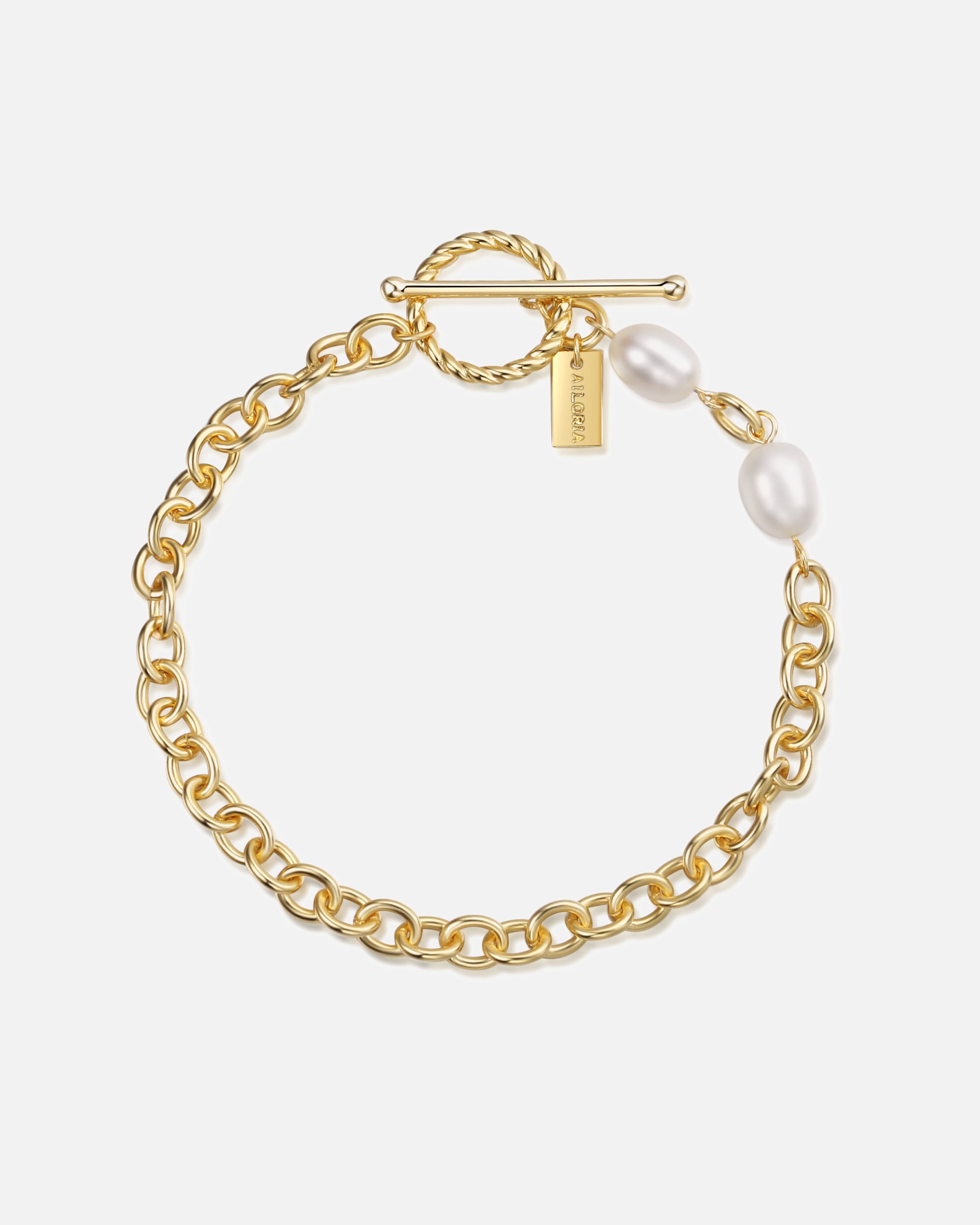 Náramok pre Pre ženy Ailoria SHOUHEI Náramok zlatý/biela perla onesize