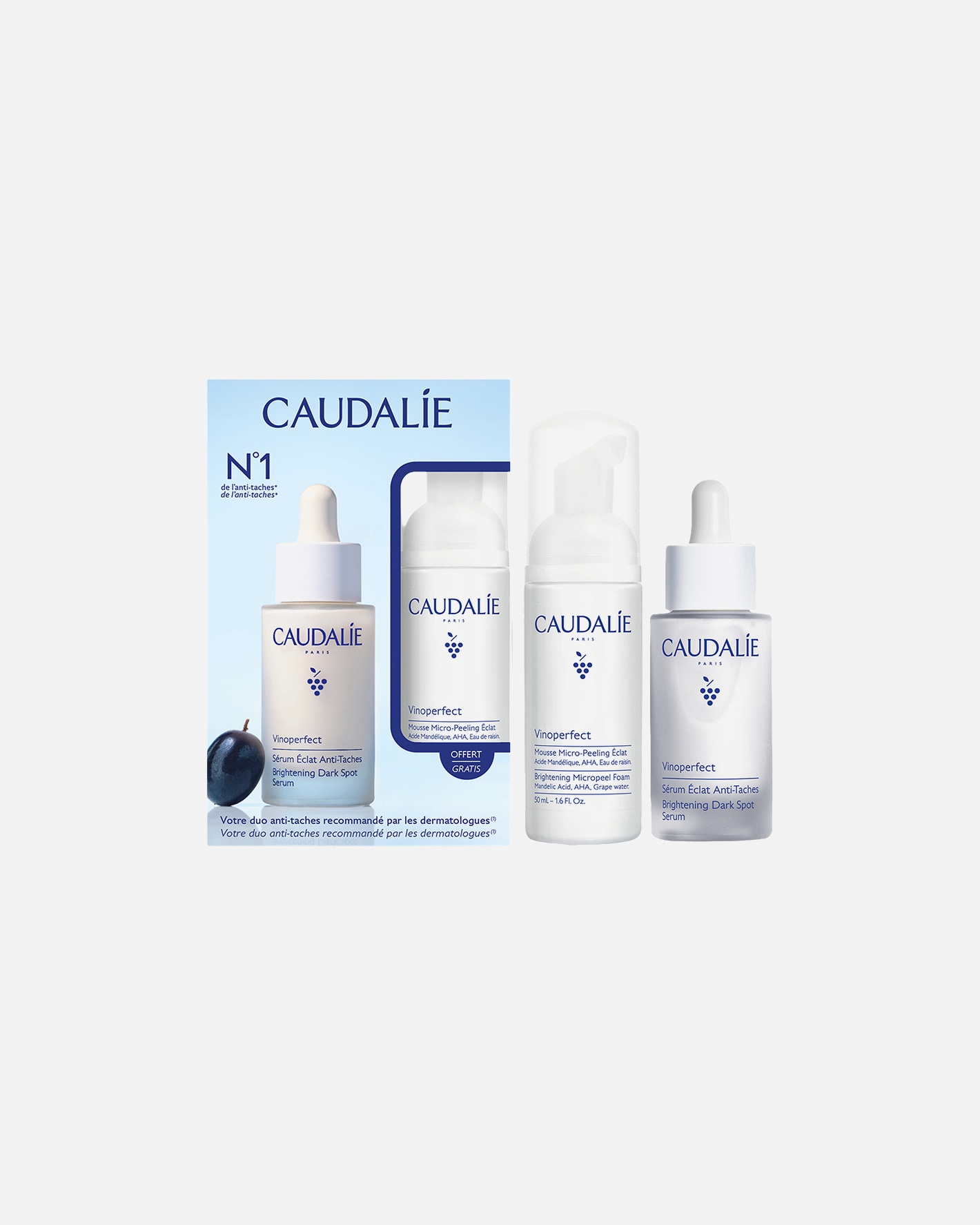 pre Unisex Caudalie Vinoperfect Brightening Serum & Micropeel Set 1 ks