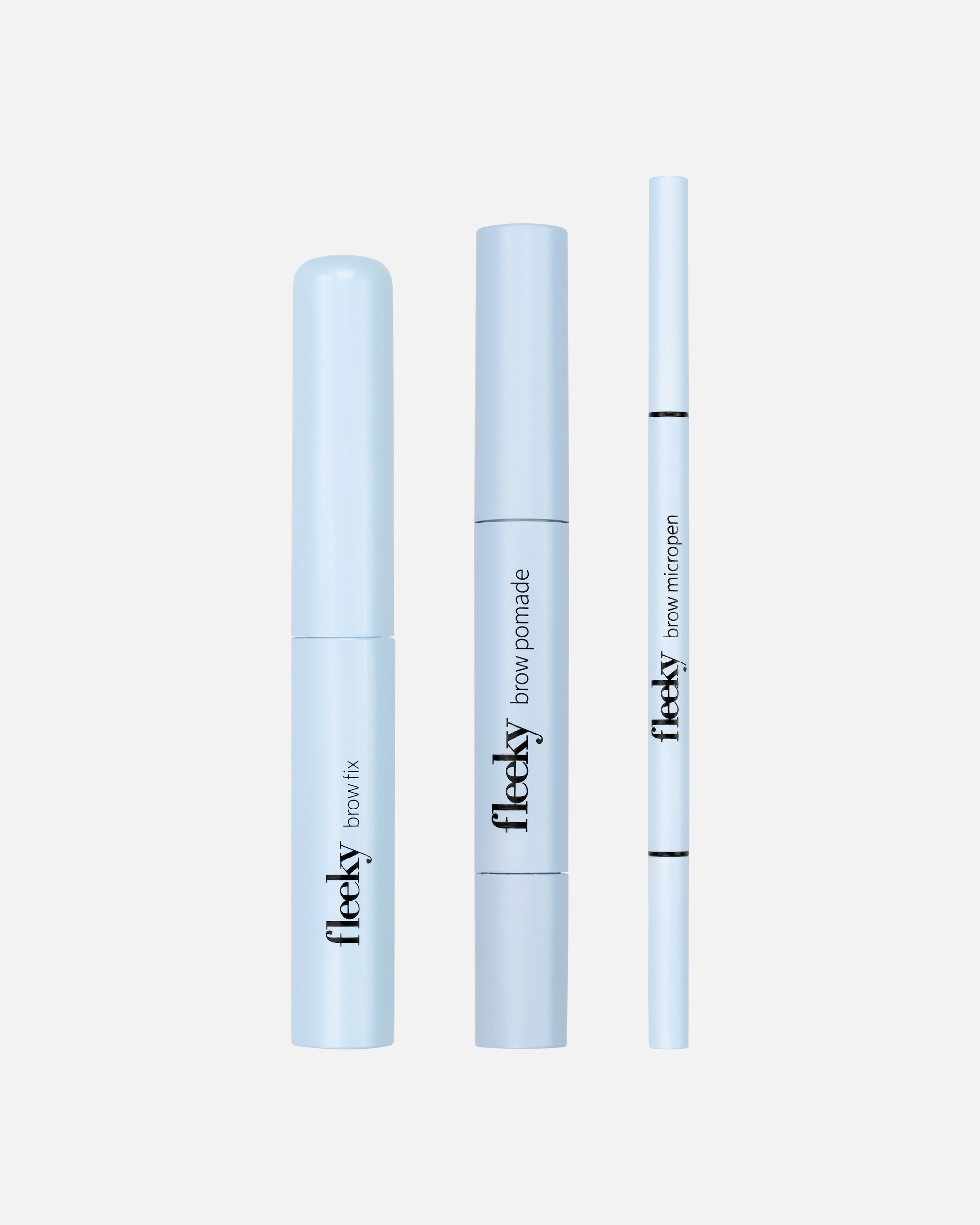 Ceruzka na obočie pre Unisex Fleeky Brow Set – 3-dielna sada na tvarovanie obočia hnedá