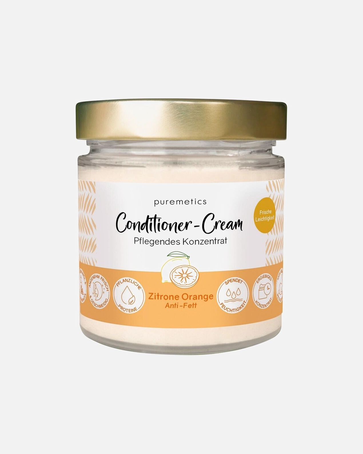 Kondicionér na vlasy pre Unisex puremetics Kondicionér krém proti mastnote 'Lemon Orange' 150 g