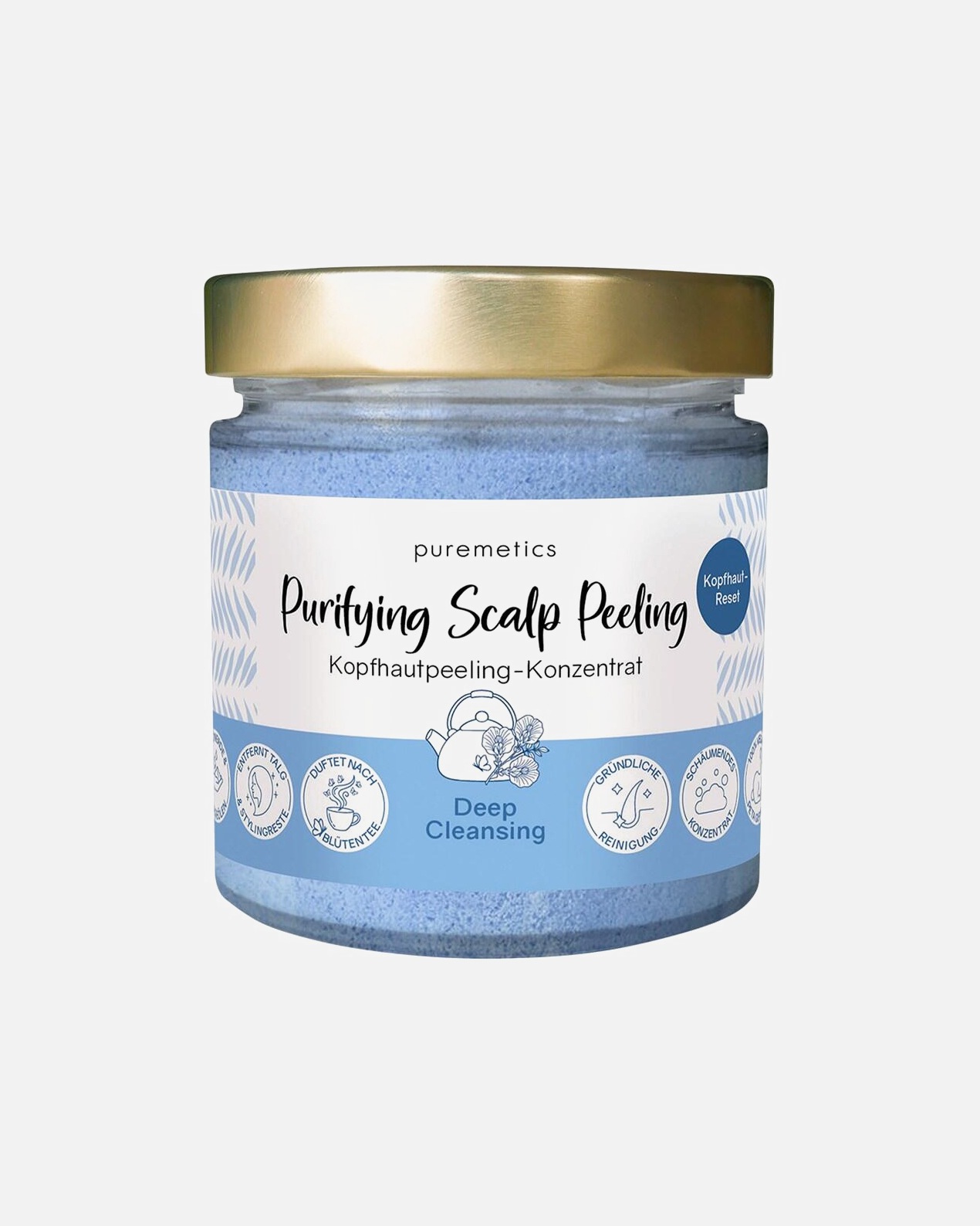 Peeling na pokožku hlavy pre Unisex puremetics Čistiaci peeling pokožky hlavy 'Hĺbkové čistenie 250 g