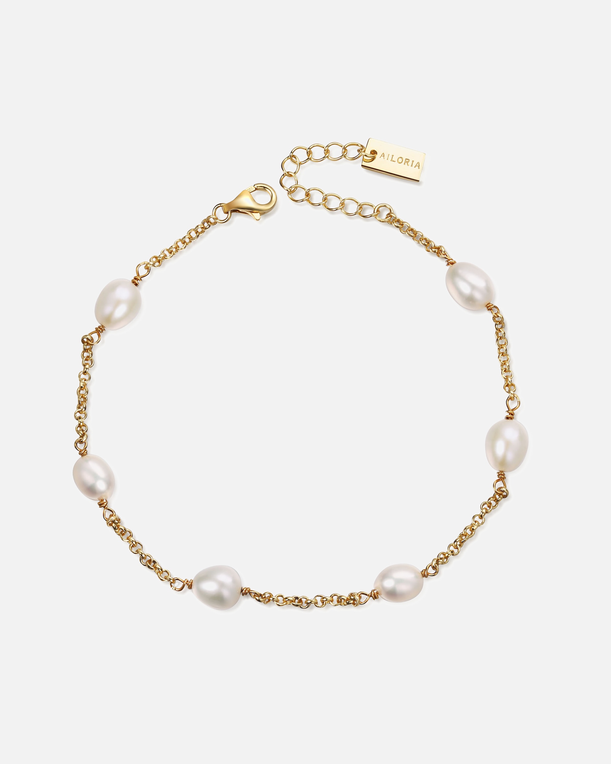 Náramok pre Pre ženy Ailoria SHIZUKA Náramok zlatý/biela perla onesize