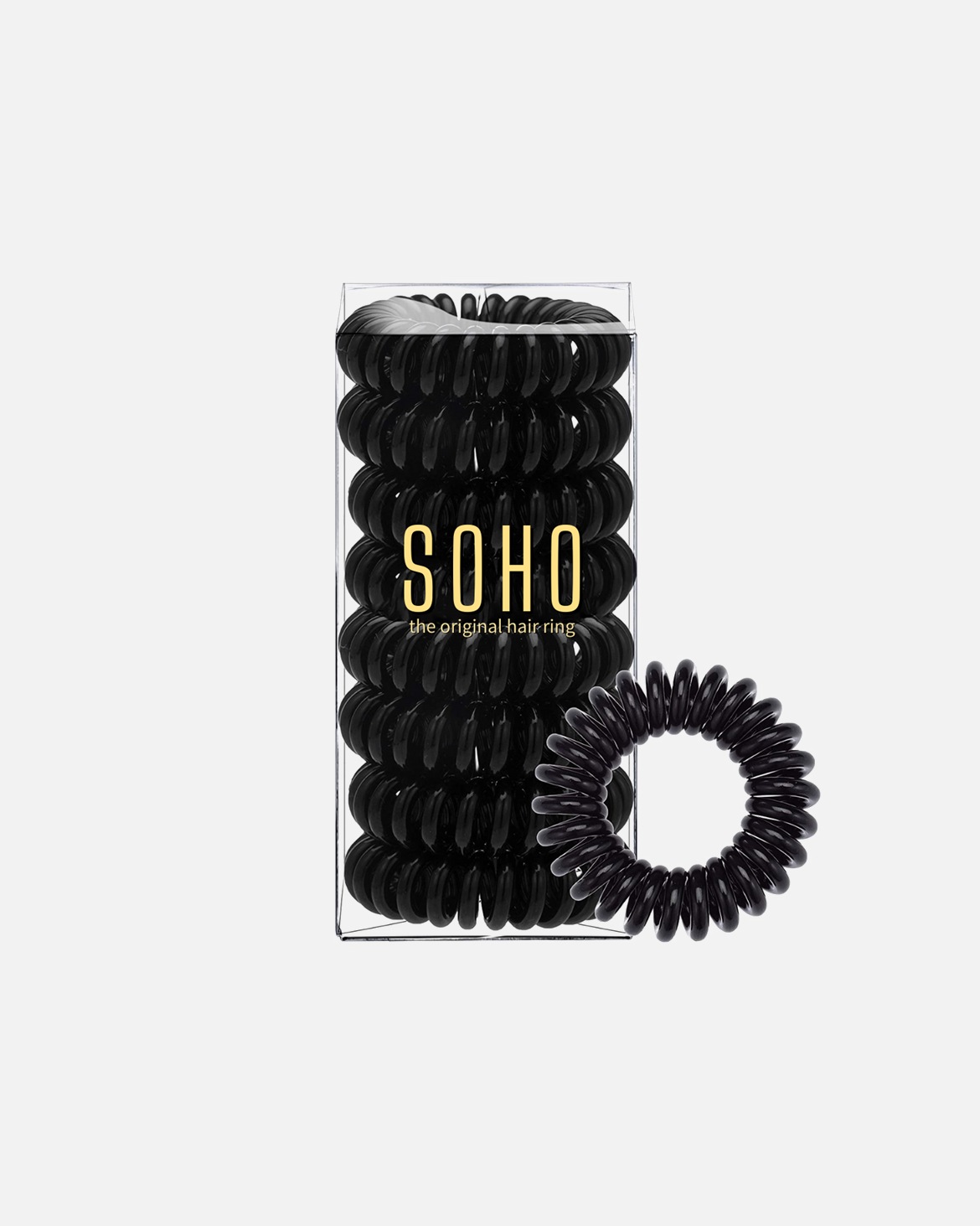 Gumička na vlasy pre Unisex SOHO Špirálové gumičky do vlasov SOHO Black