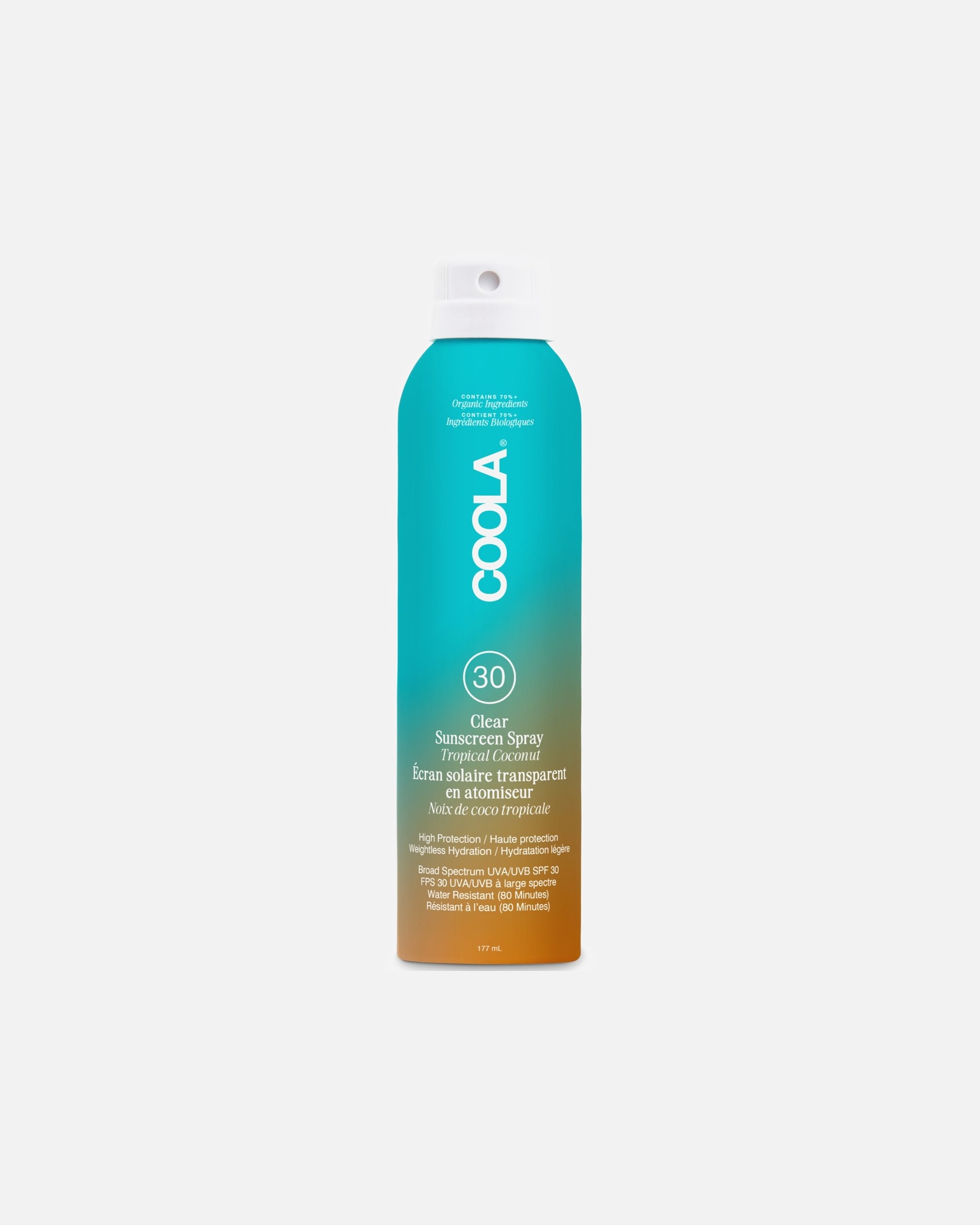 Sprej na opaľovanie pre Unisex Coola Classic SPF 30 Tropical Coconut 177 ml
