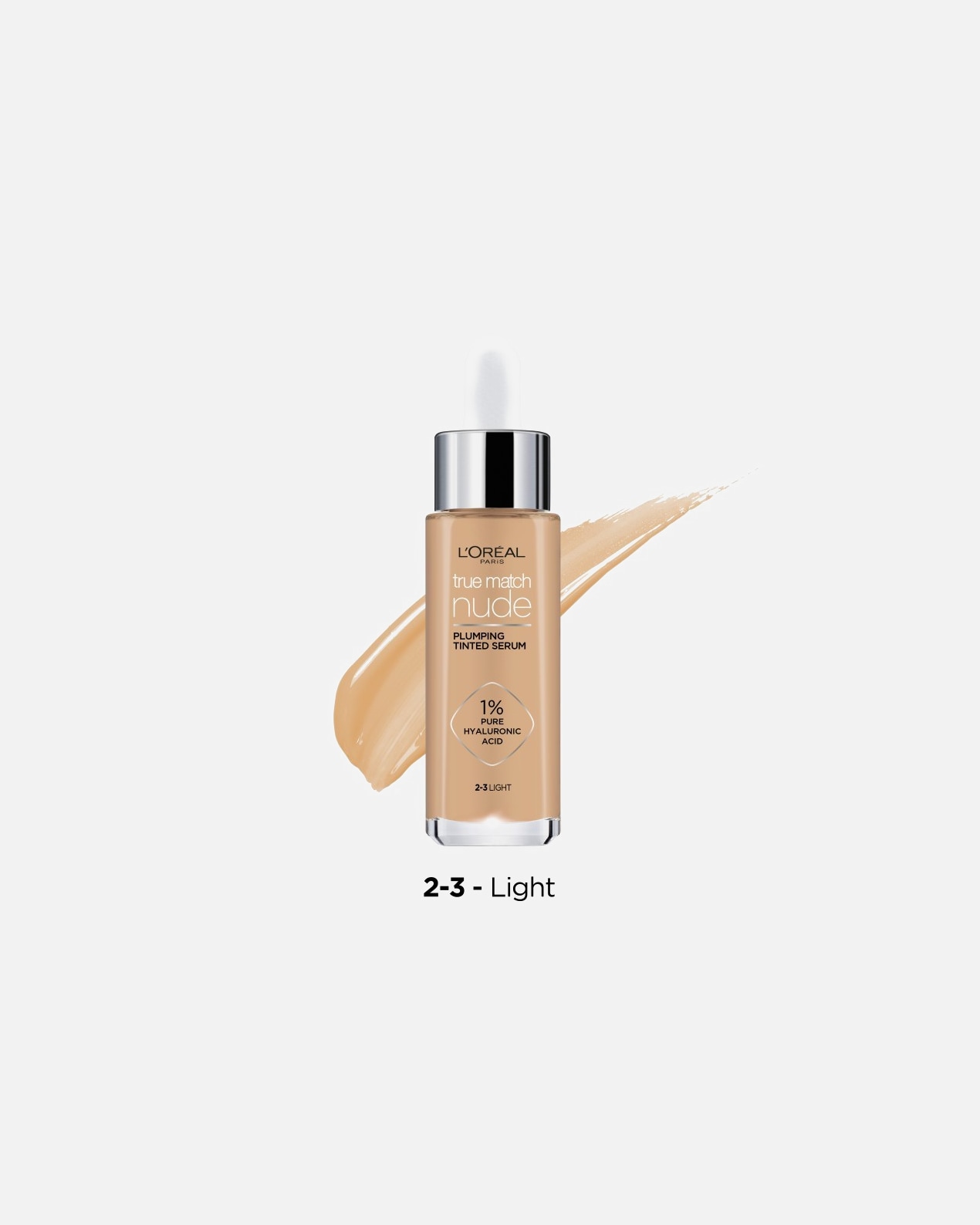 Sérum s kyselinou hyalurónovou pre Unisex L’Oréal Paris True Match Nude Tinted Serum 2-3 LIGHT