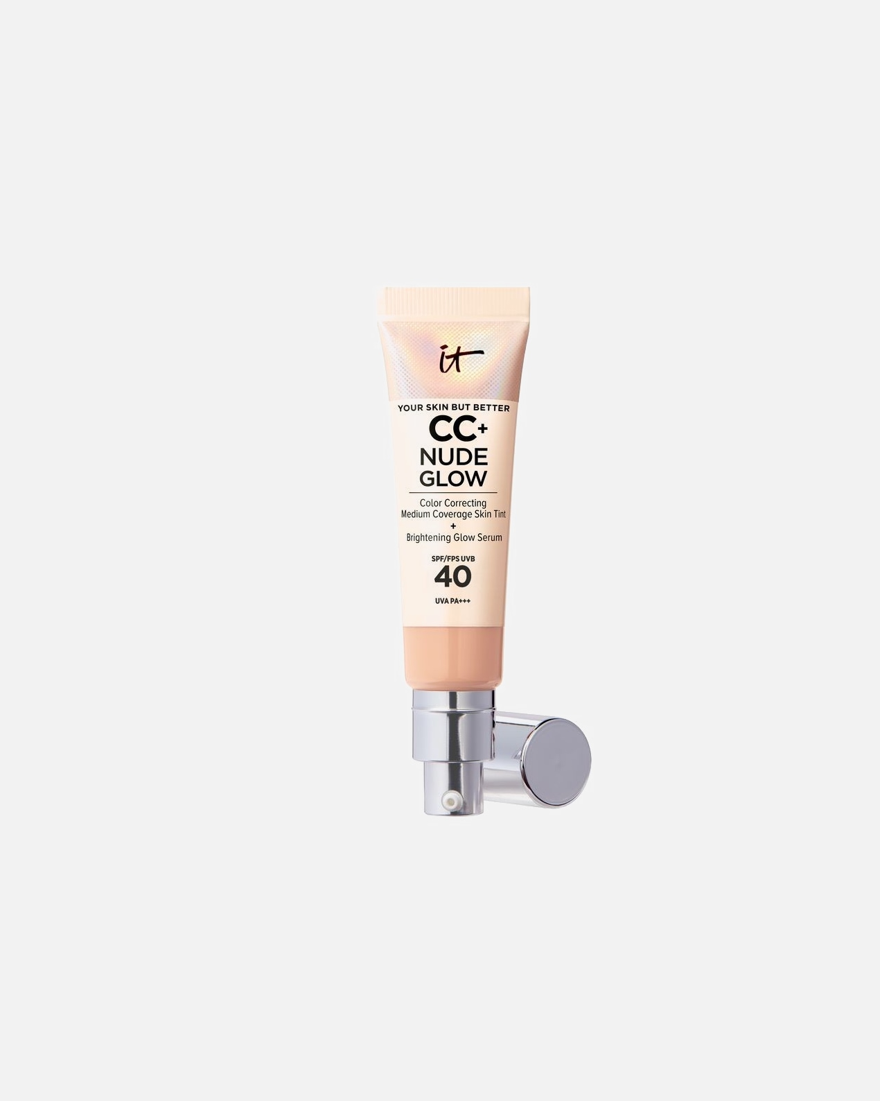 CC Cream pre Unisex IT Cosmetics Your Skin But Better Nude Glow Lightweight Foundation + Glow Serum with SPF 40 Neutral Tan