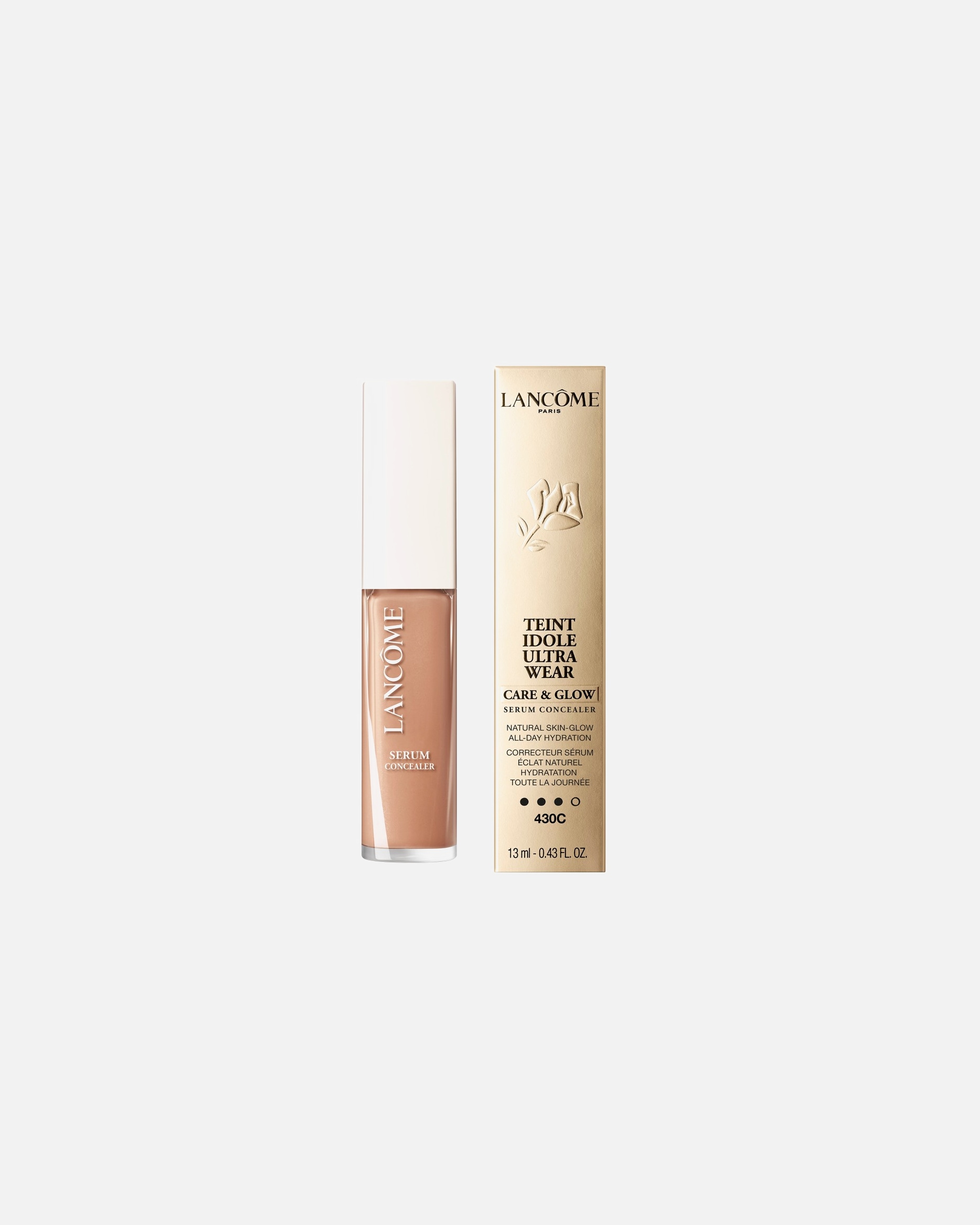 Korektor pre Unisex Lancôme Teint Idole Ultra Wear Care & Glow Serum Concealer 430C