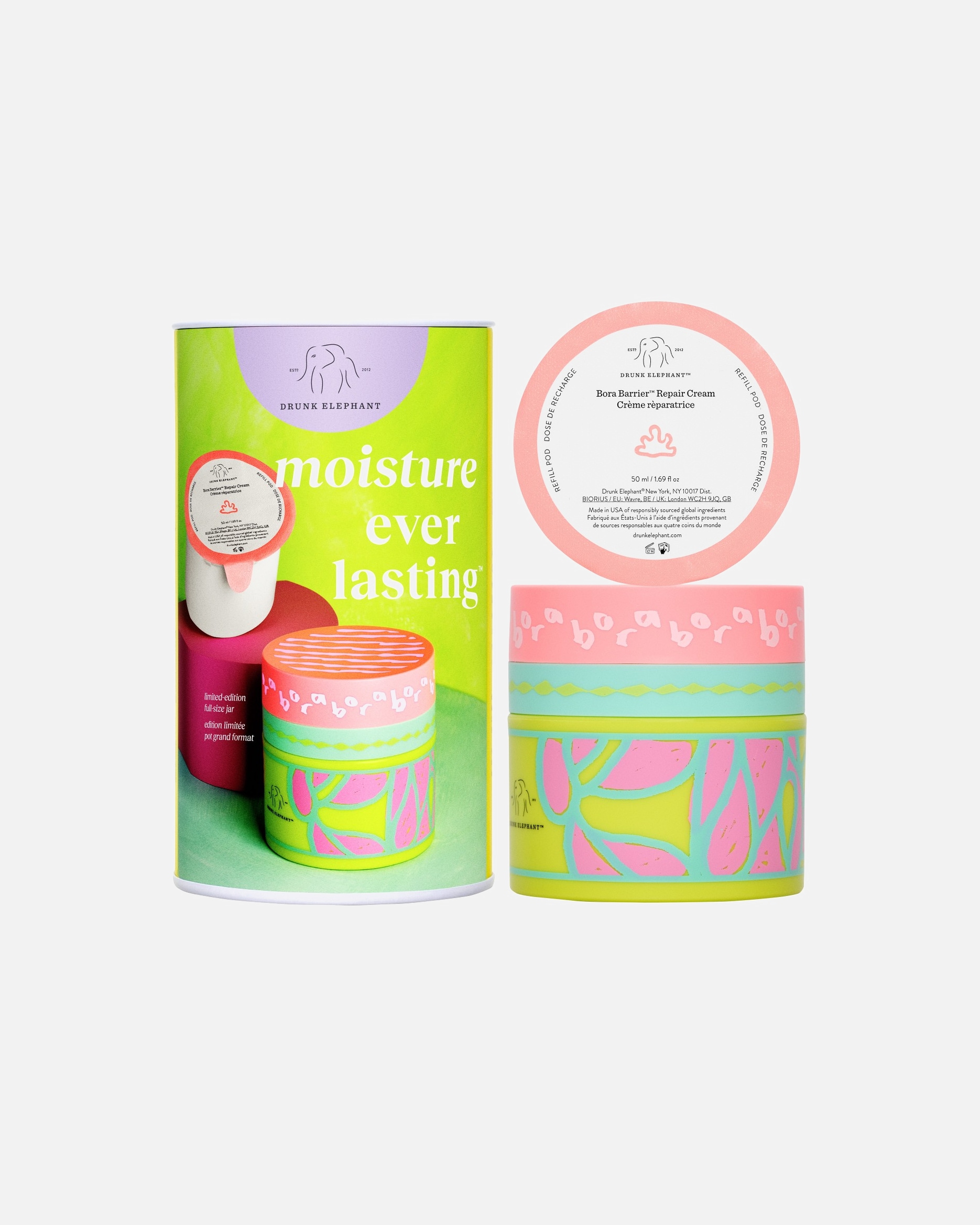 Súprava na starostlivosť o tvár pre Unisex Drunk Elephant BORA BARRIER REPAIR CREAM REFILL KIT 1 ks