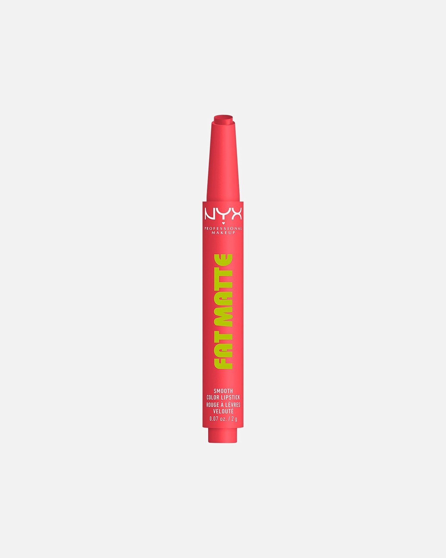 Rúž na pery pre Unisex NYX Professional Makeup Fat Matte Smooth Color Lipstick zamatovo matný rúž 2 g