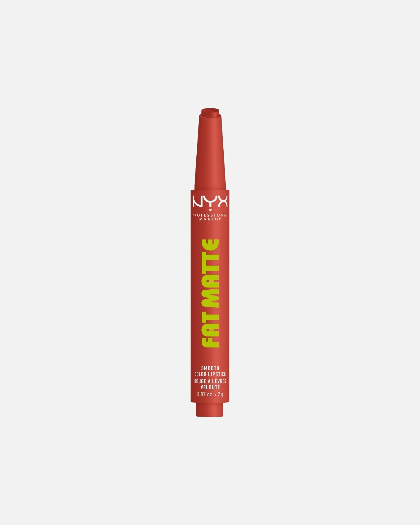 Rúž na pery pre Unisex NYX Professional Makeup Fat Matte Smooth Color Lipstick matný balzám na rty 2 g