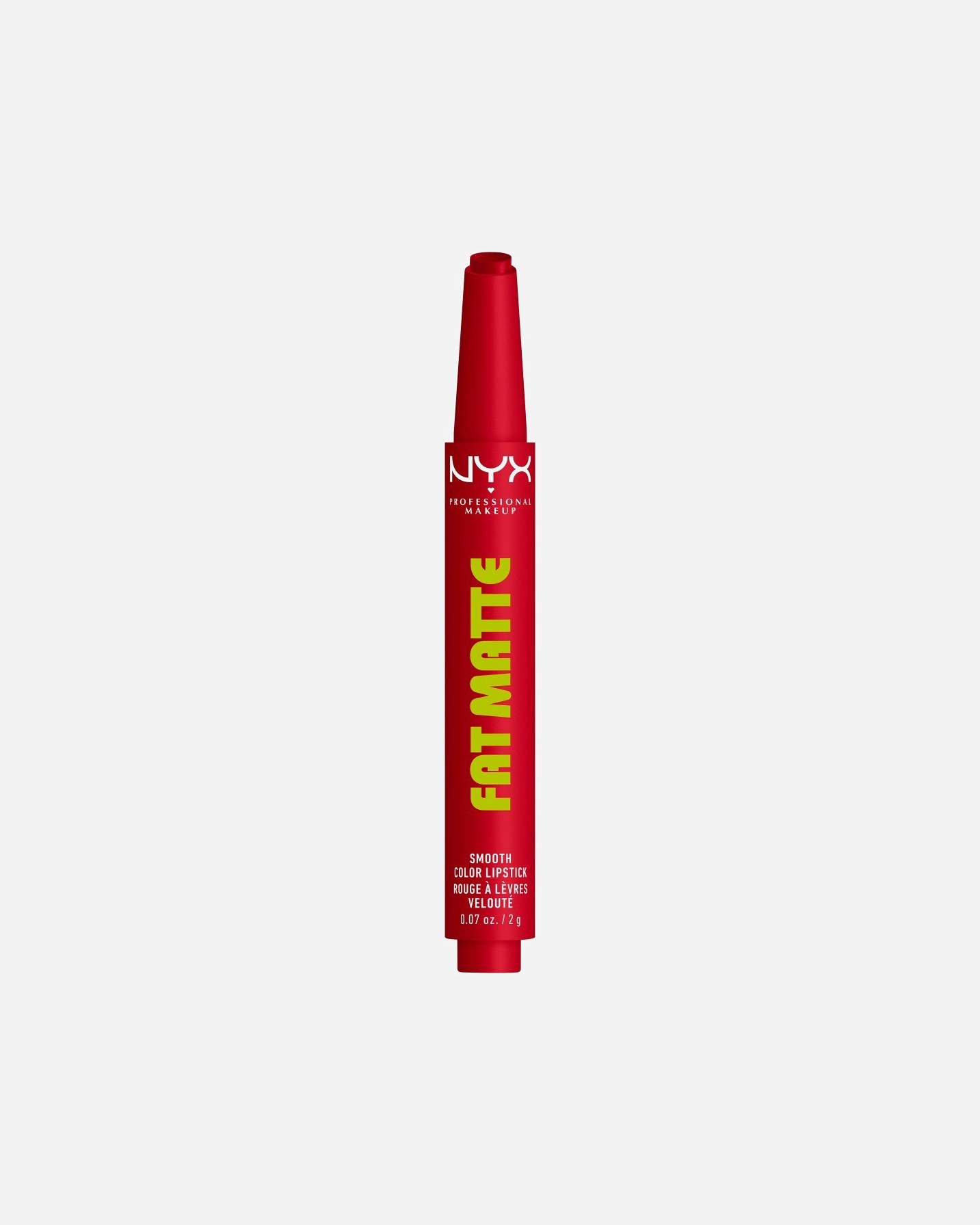Rúž na pery pre Unisex NYX Professional Makeup Fat Matte Smooth Color Lipstick zamatovo matný rúž 17 SCARLET SNUGGLES
