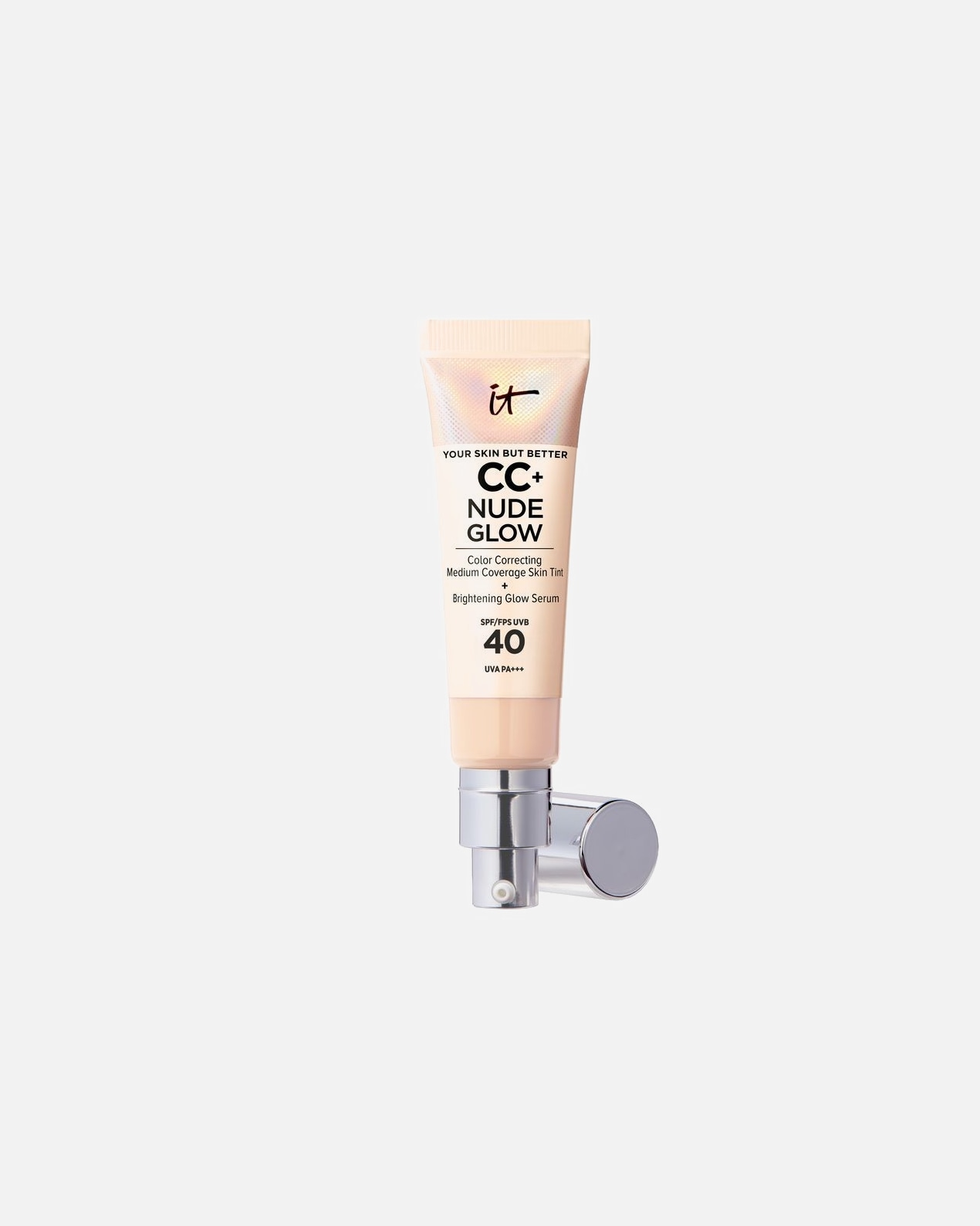 CC Cream pre Unisex IT Cosmetics Your Skin But Better Nude Glow Lightweight Foundation + Glow Serum with SPF 40 Light