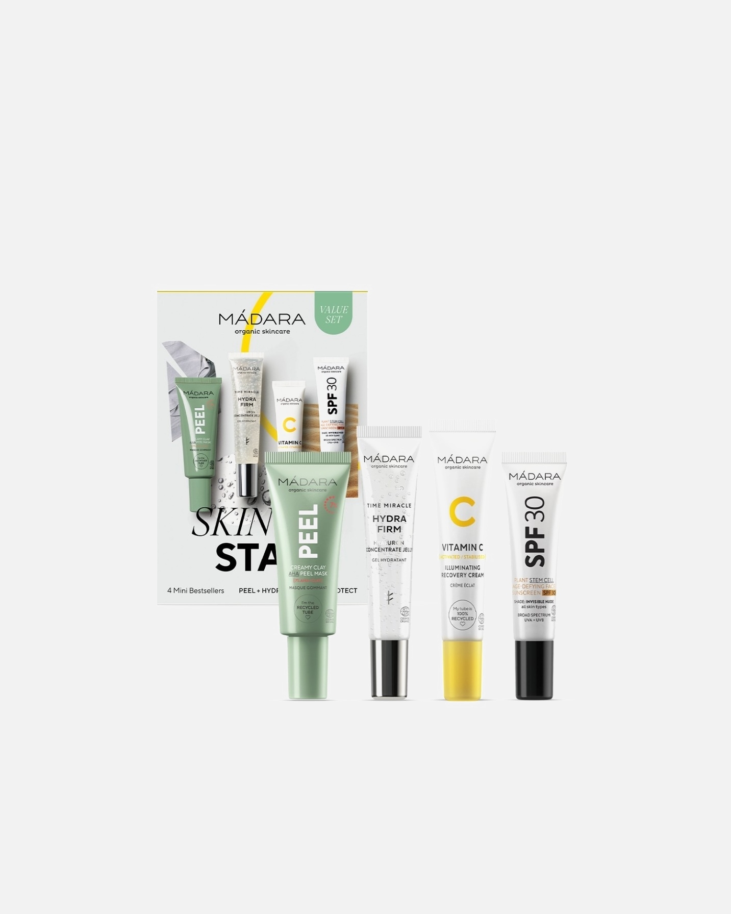 Súprava na starostlivosť o tvár pre Unisex MÁDARA Skin Stars 4 Mini Bestsellers set 1 pz