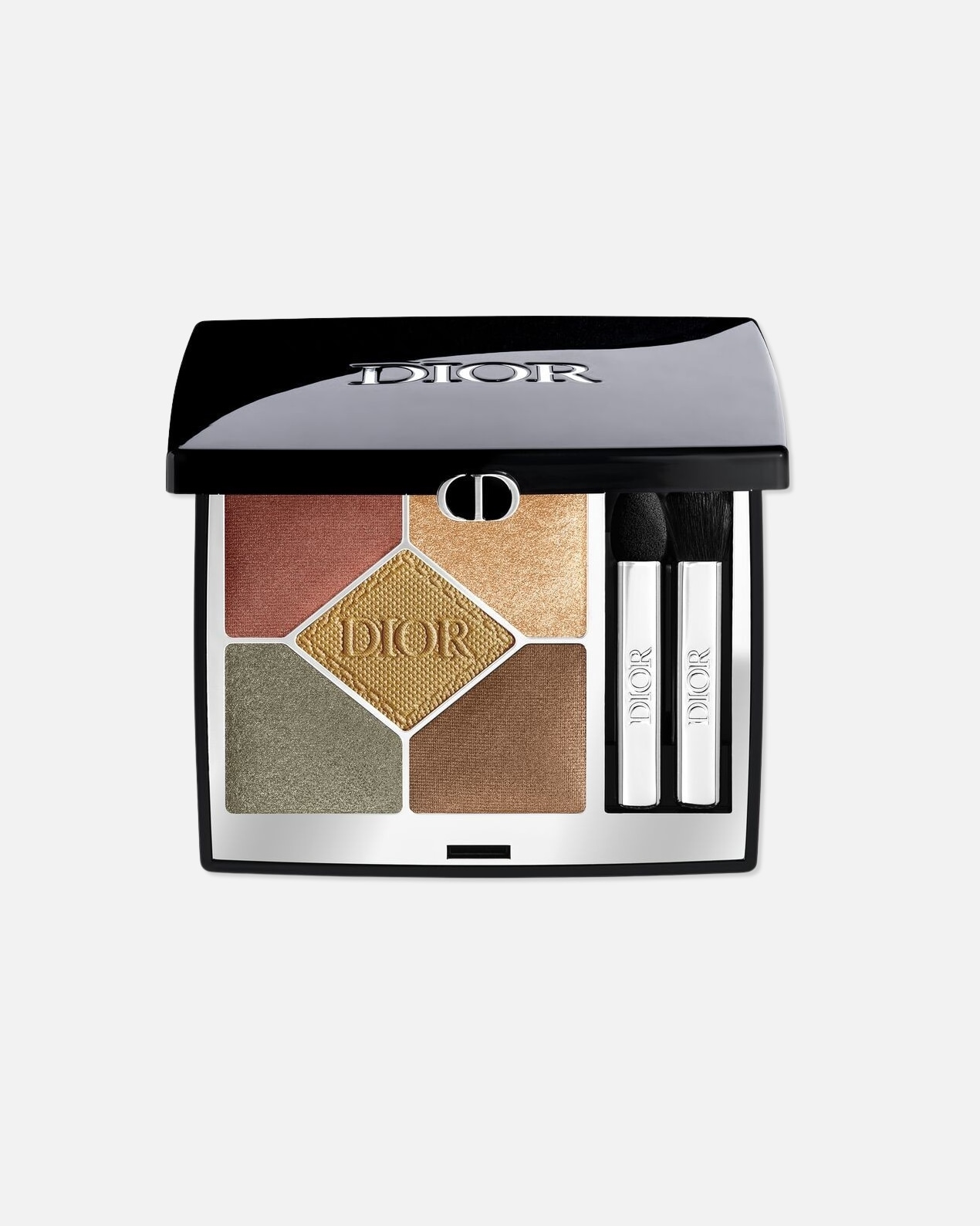 Očné tiene pre Unisex DIOR Diorshow 5 Couleurs - Limitovaná edícia dlhotrvajúcich očných tieňov s cannage vzorom 343 Khaki